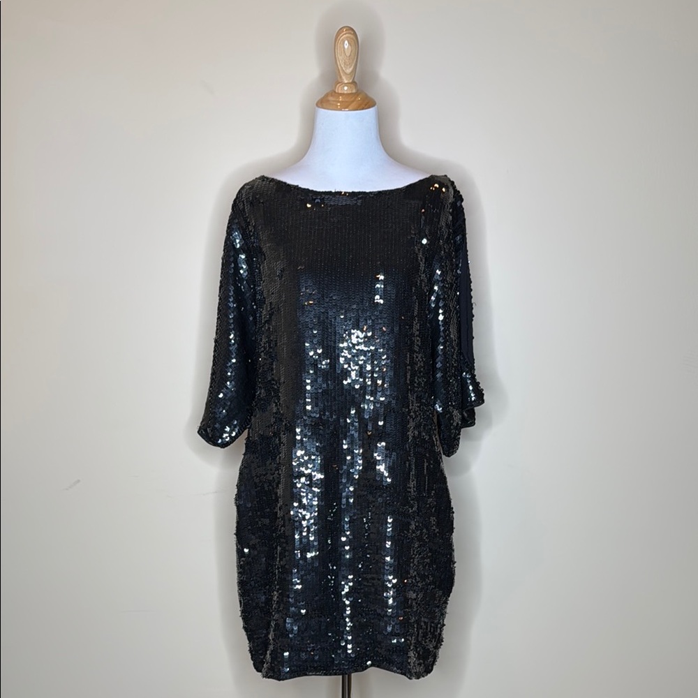 Trina Turk Black Sequin Dress